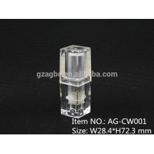 AG-CW001 petit et exquis Quadrate cas de rouge à lèvres en plastique Transparent